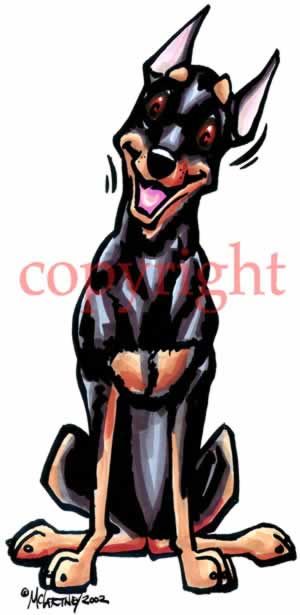 300x615 German Pinscher Clipart Cute Cartoon