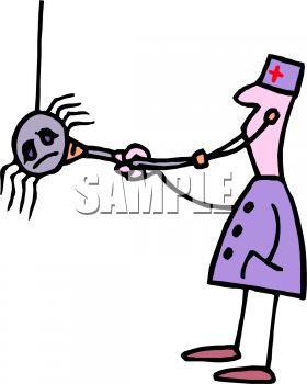 280x350 Doctor Checking A Sick Spider