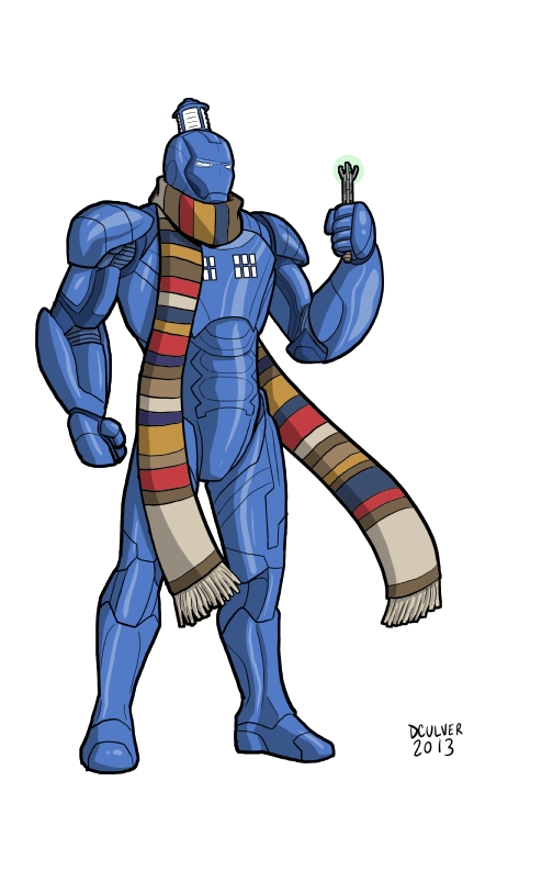 504x792 Iron Man Doctor Who Tardis Armor By Dennisculver