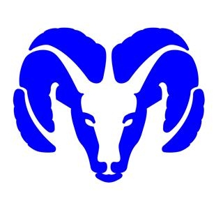 320x294 Dodge Ram Head 4 Decal Sticker