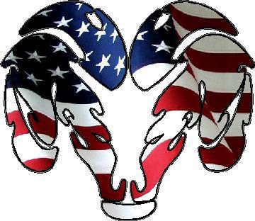 360x312 American Flag Ram Decal Sticker 01