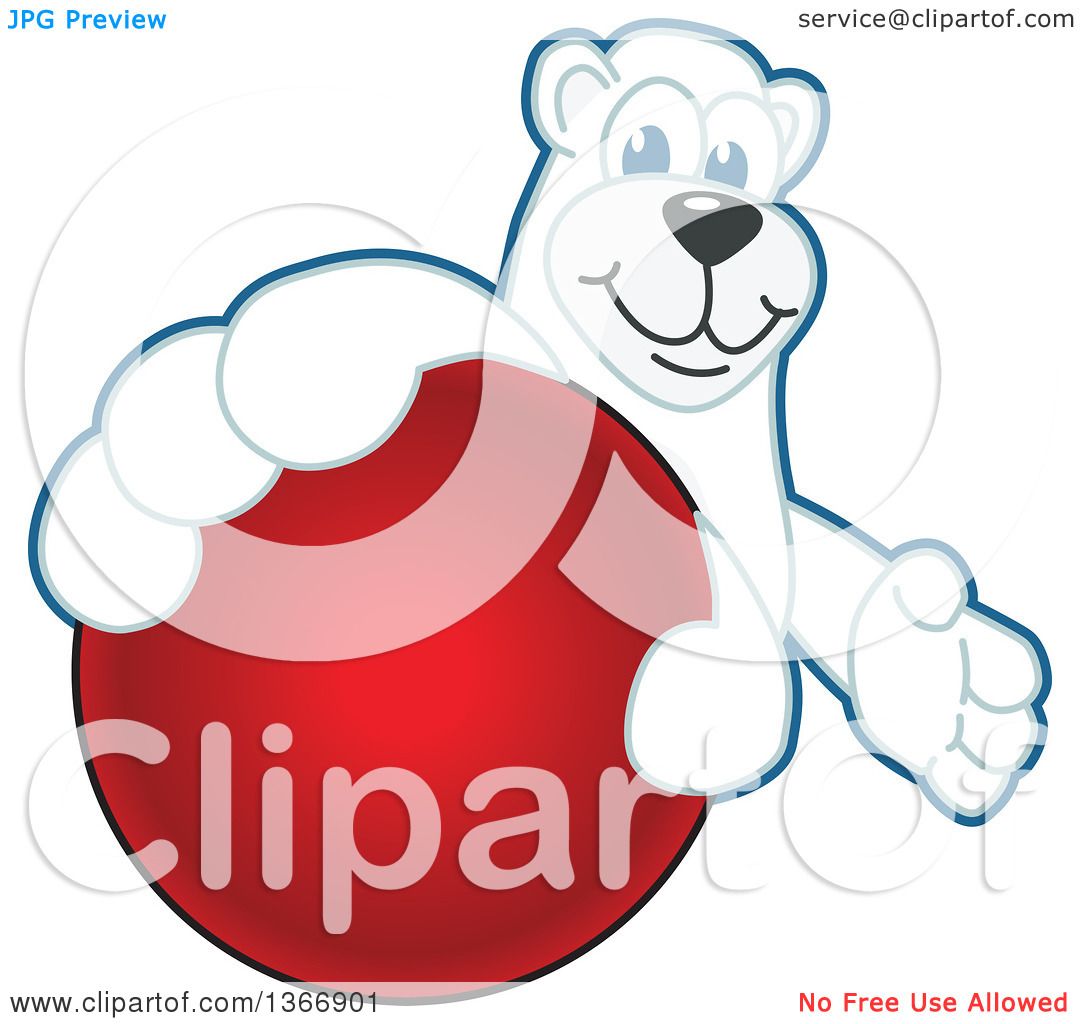 1080x1024 Clipart Of Polar Bear School Mascot Character Grabbing