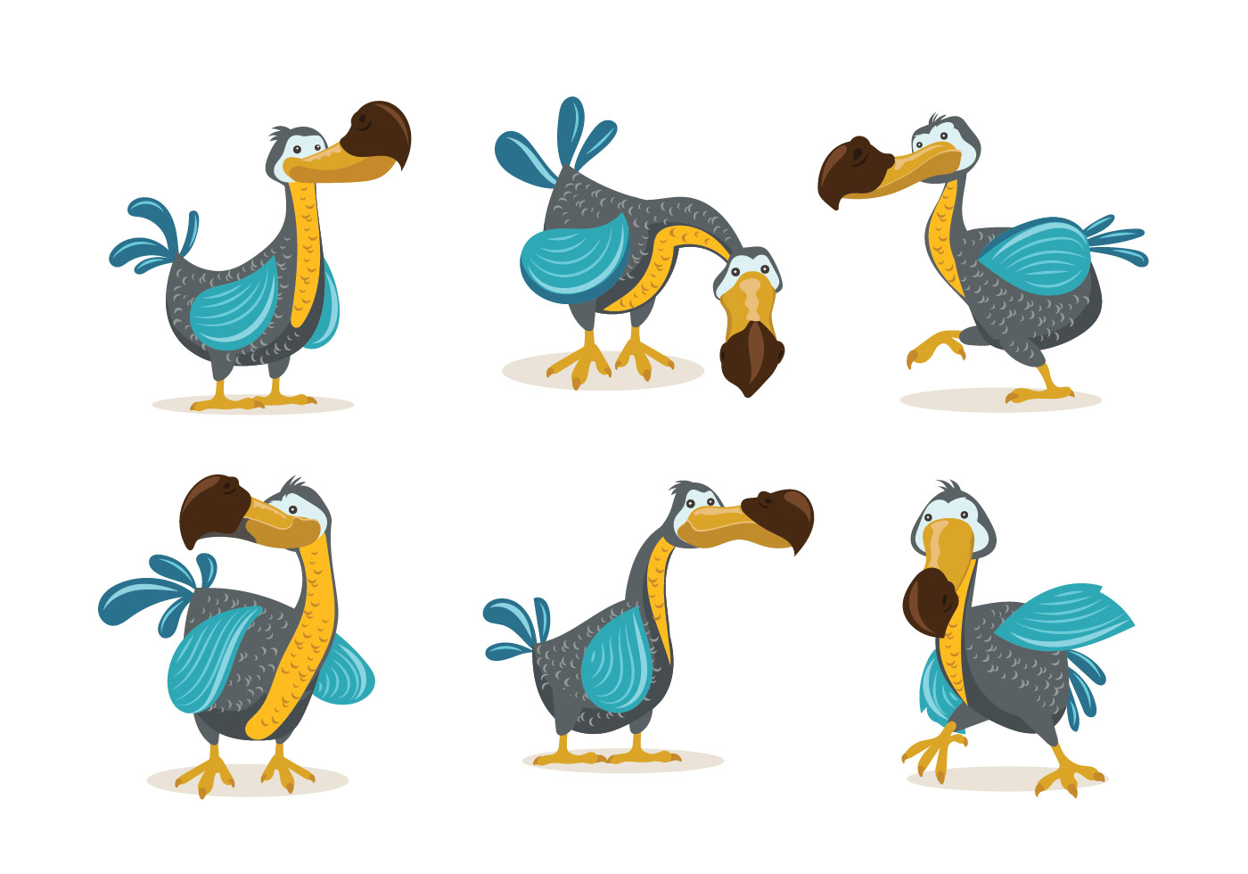 1400x980 Dodo Bird Illustration Cartoon Style