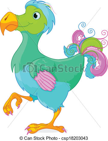 359x470 Illustration Of Cute Dodo Bird Eps Vector