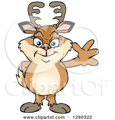 450x470 Clipart Of A Happy Doe Deer Giving A Thumb Up