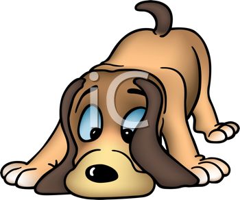 350x292 Picture Of A Cartoon Dog Sniffing The Ground In A Vector Clip Art