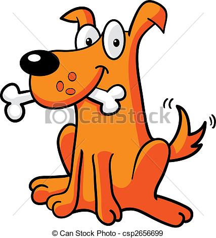 427x470 Dog Bone. A Cartoon Dog With A Bone. Eps Vectors