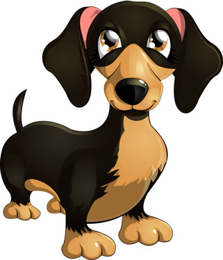 321x374 Clip Art Of Cartoon Dachshund Dog