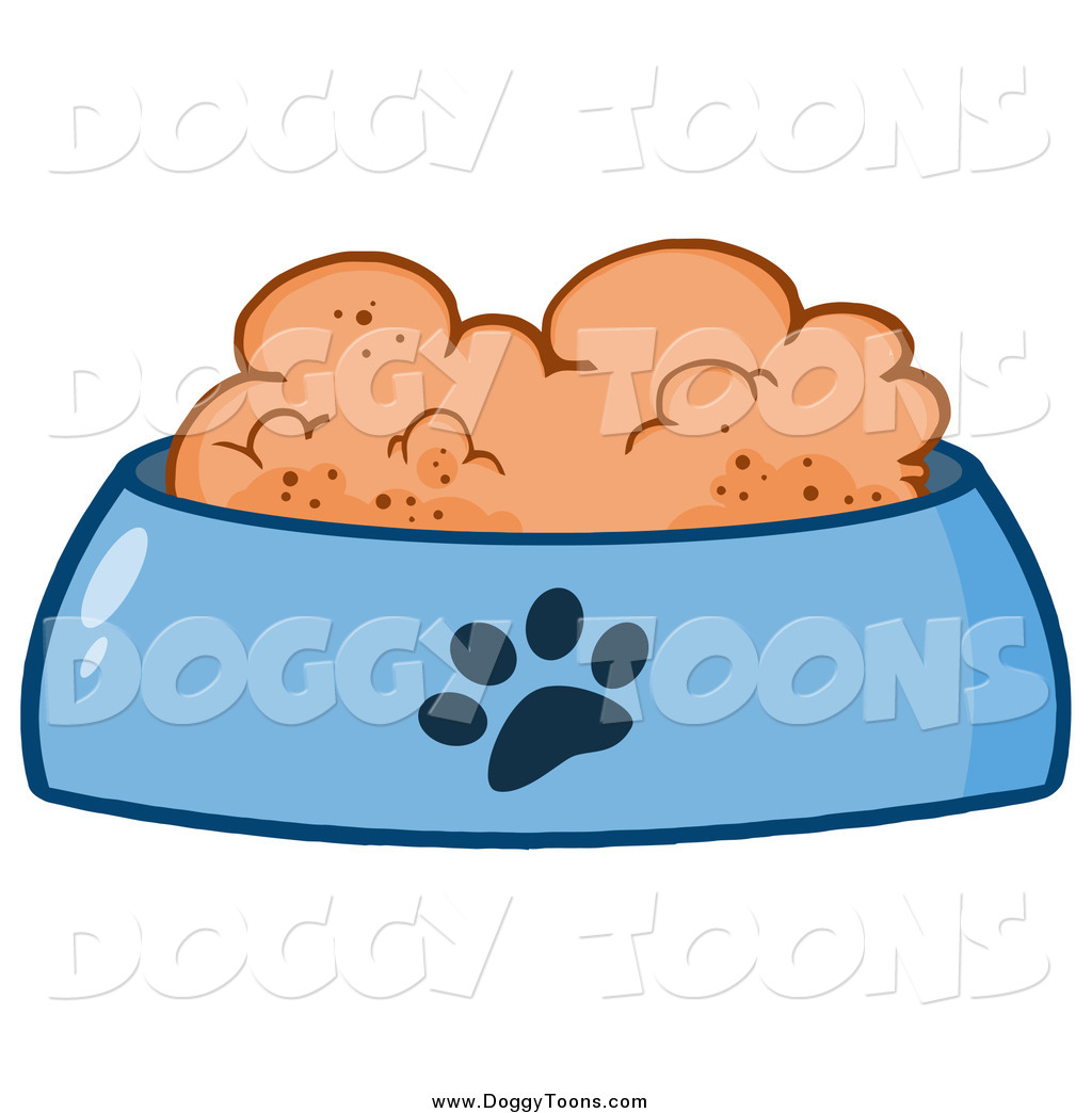 1024x1044 Doggy Clipart Of A Wet Dog Food In A Blue Bowl By Hit Toon
