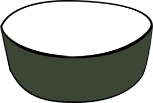 299x201 Green Empty Pet Dish Clip Art
