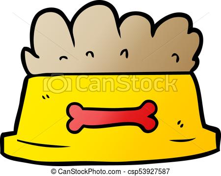450x357 Cartoon Bowl Of Dog Food Vector