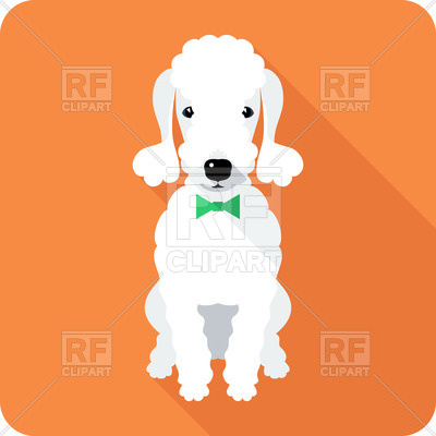 400x400 Flat Design Icon Of Sitting Dog