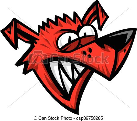 450x396 Crazy Dog Cartoon Vector Vector