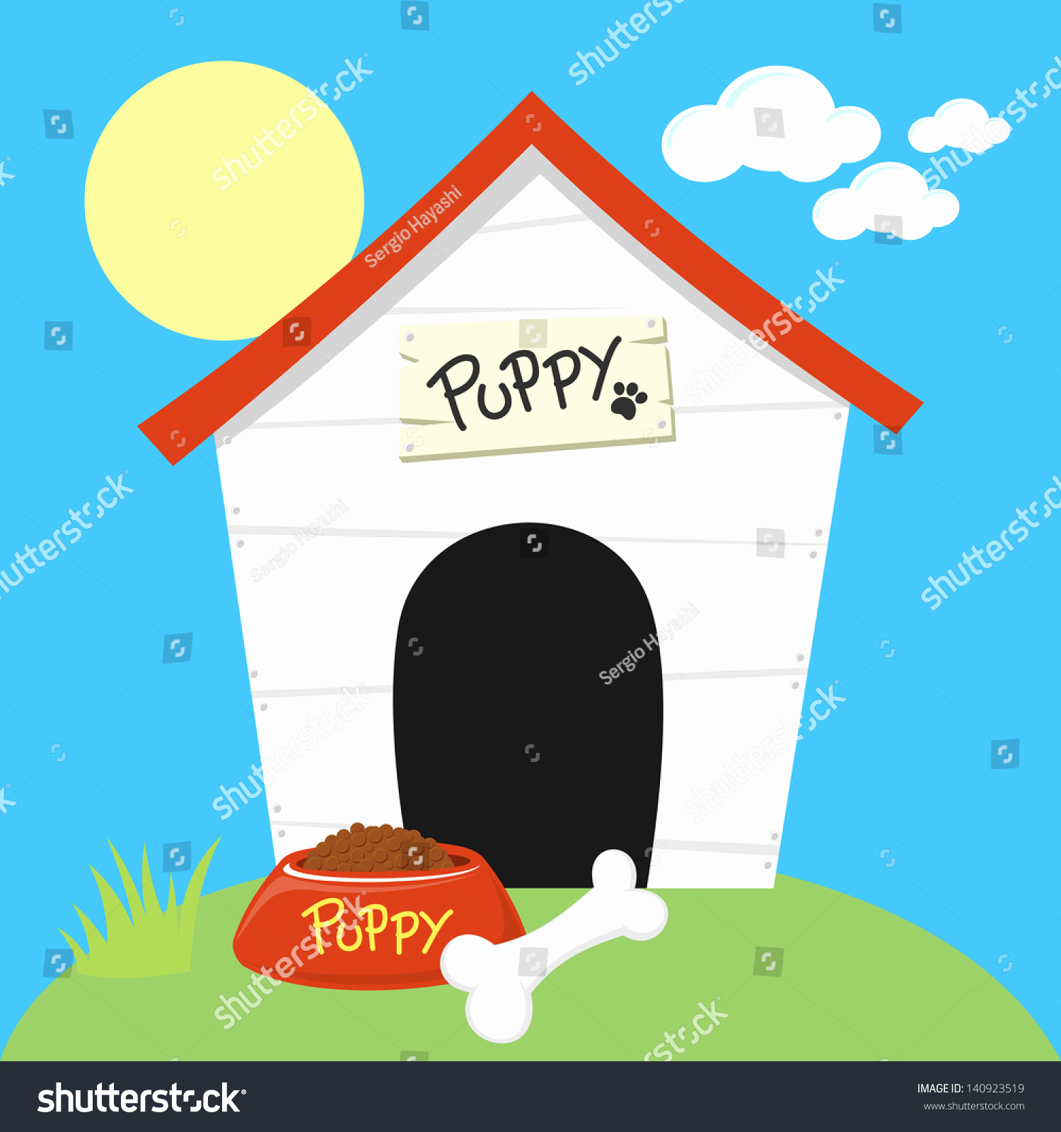 1500x1600 Clipart Dog House Luxury Dog Houses Digital Clip Art