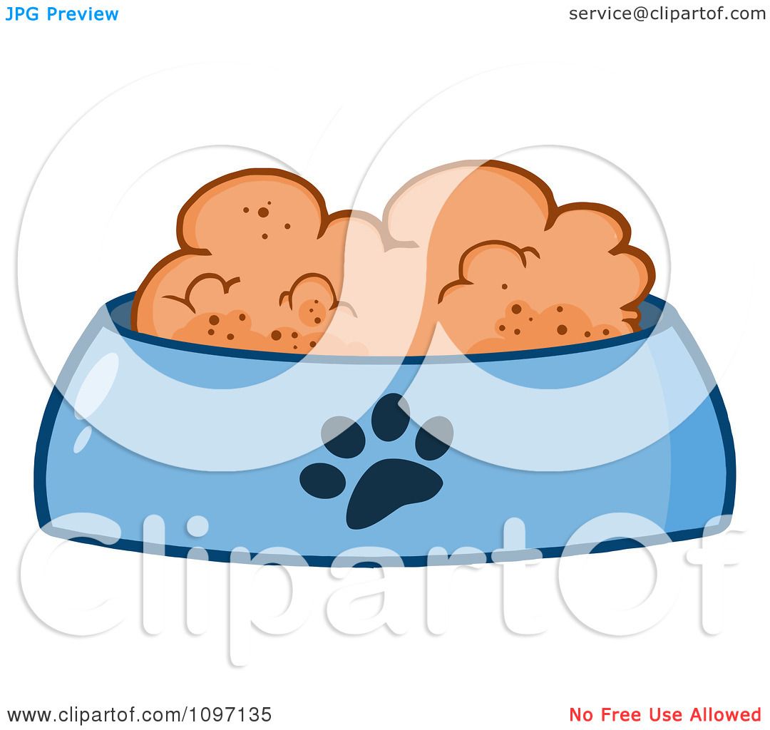 1080x1024 Clipart Wet Dog Food In A Blue Food Bowl Dish