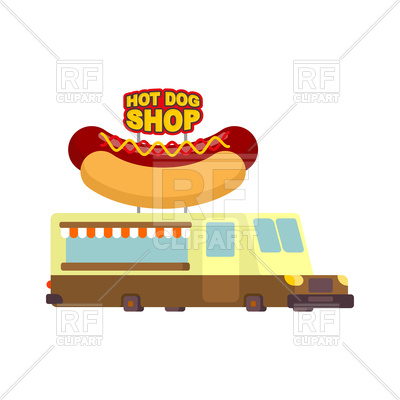 400x400 Food Truck With Hot Dog