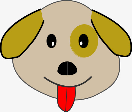 437x370 Dog Head Picture, Cartoon, Spit Tongue Dog, Cute Dog Png Image