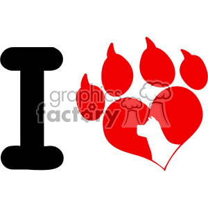 300x300 Royalty Free 10705 Royalty Free Rf Clipart I Love With Red Heart