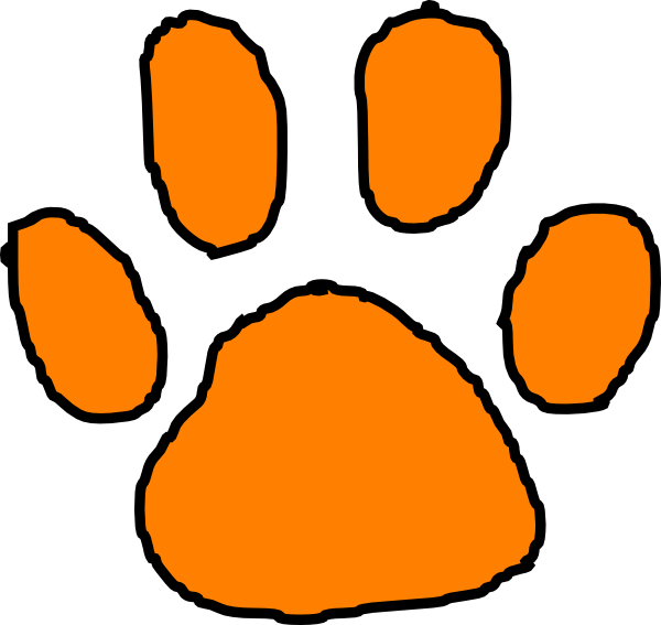 600x567 Free Tiger Paw Print Clipart