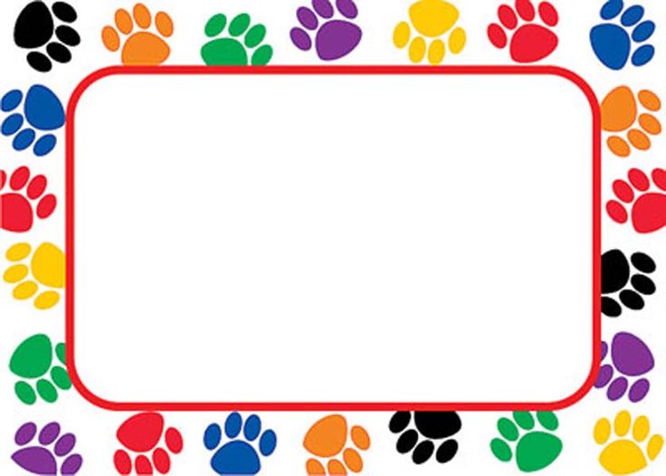 736x526 Paw Print Clipart Border