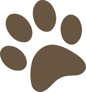 279x299 Brown Paw Print Clip Art Cricuit Ideas Paw Print