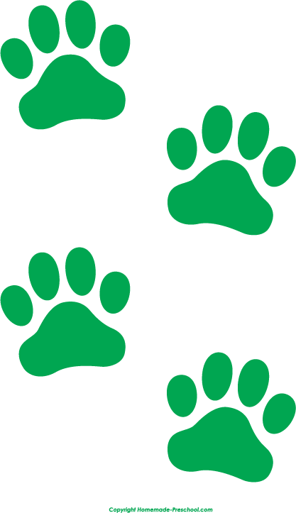 417x723 Free Paw Prints Clipart