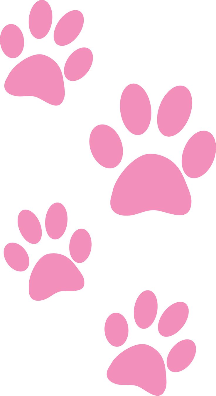 736x1345 Pastel Clipart Paw Print