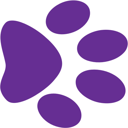 409x408 Purple Paw Print Clip Art Paw Clipart Purple Pencil And In Color