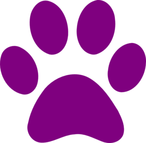 299x291 Purple Paw Print Clip Art
