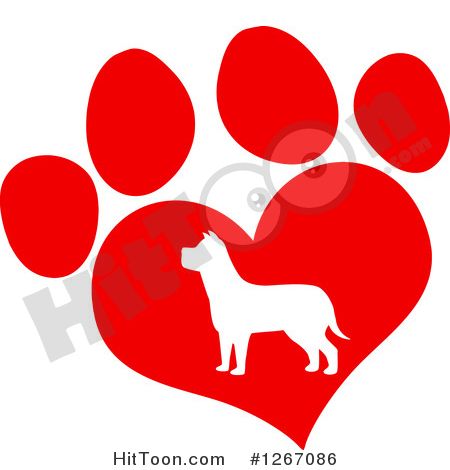 450x470 Fresh Dog Paws Clipart Heart