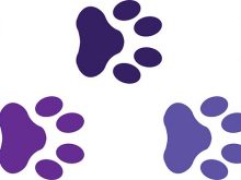 220x165 Purple Paw Prints Glitter Purple Paw Prints Temporary Tattoos