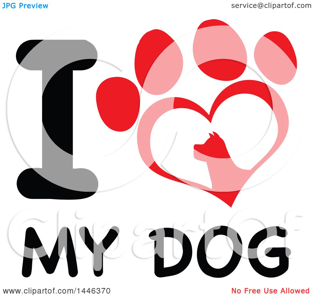 1080x1024 Clipart Of A Letter I And Heart Shaped Dog Paw Print Over Text, I