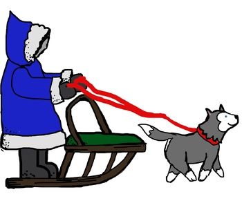 Dog Sled Clipart