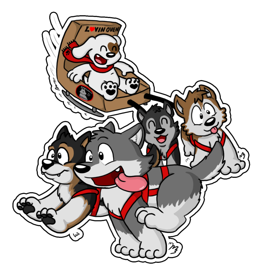 888x899 Sled Dogs And Lovin Oven By Cartcoon
