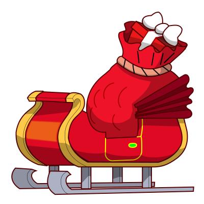 400x400 Sleigh Of Santa Claus Clipart