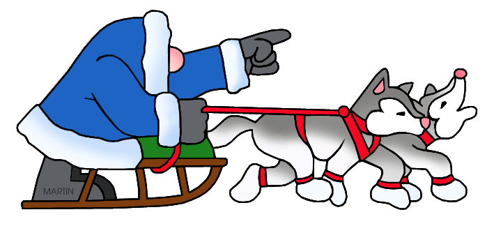 709x324 Transportation Clip Art By Phillip Martin, Dog Sled