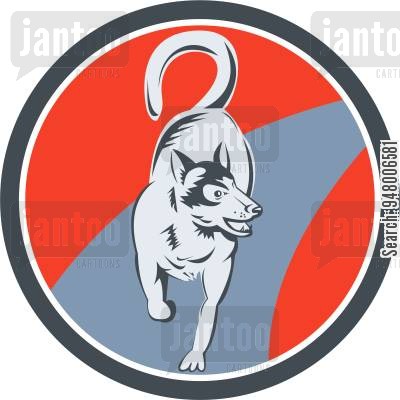 400x400 Sled Dog Cartoons