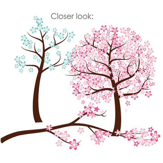 564x564 Clip Art Spring Trees In Bloom Clipart