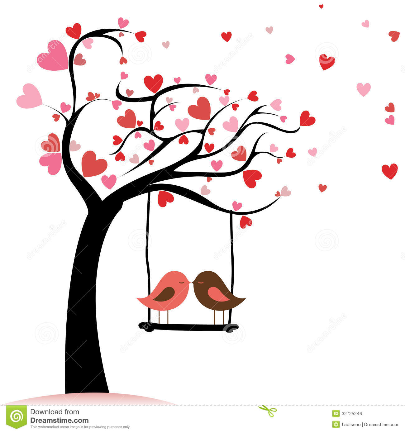 1300x1390 Blossom Clipart Love Bird Tree Free Collection Download