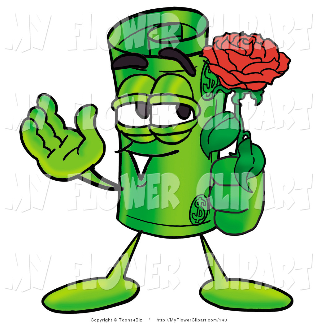 1024x1044 Clip Art Of A Rolled Dollar Bill Money Mascot Cartoon Character