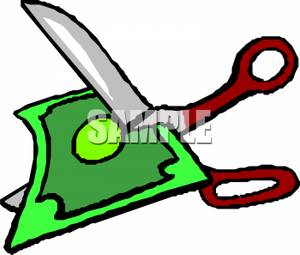 300x255 Scissors Cutting Up A Dollar Bill