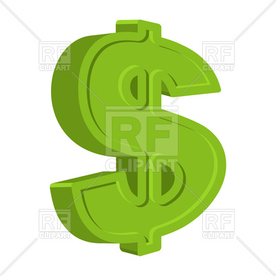 400x400 Dollar Sign Royalty Free Vector Clip Art Image