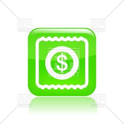 400x400 Cash Icon With Dollar Symbol Royalty Free Vector Clip Art Image