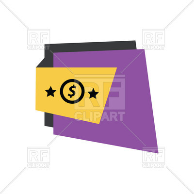 400x400 Purple Label With Dollar Sign Royalty Free Vector Clip Art Image
