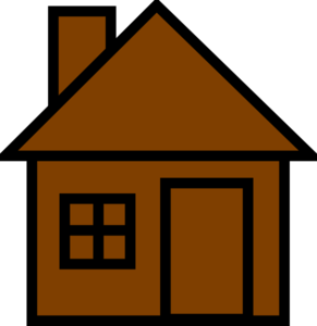 291x300 Brown House Clipart