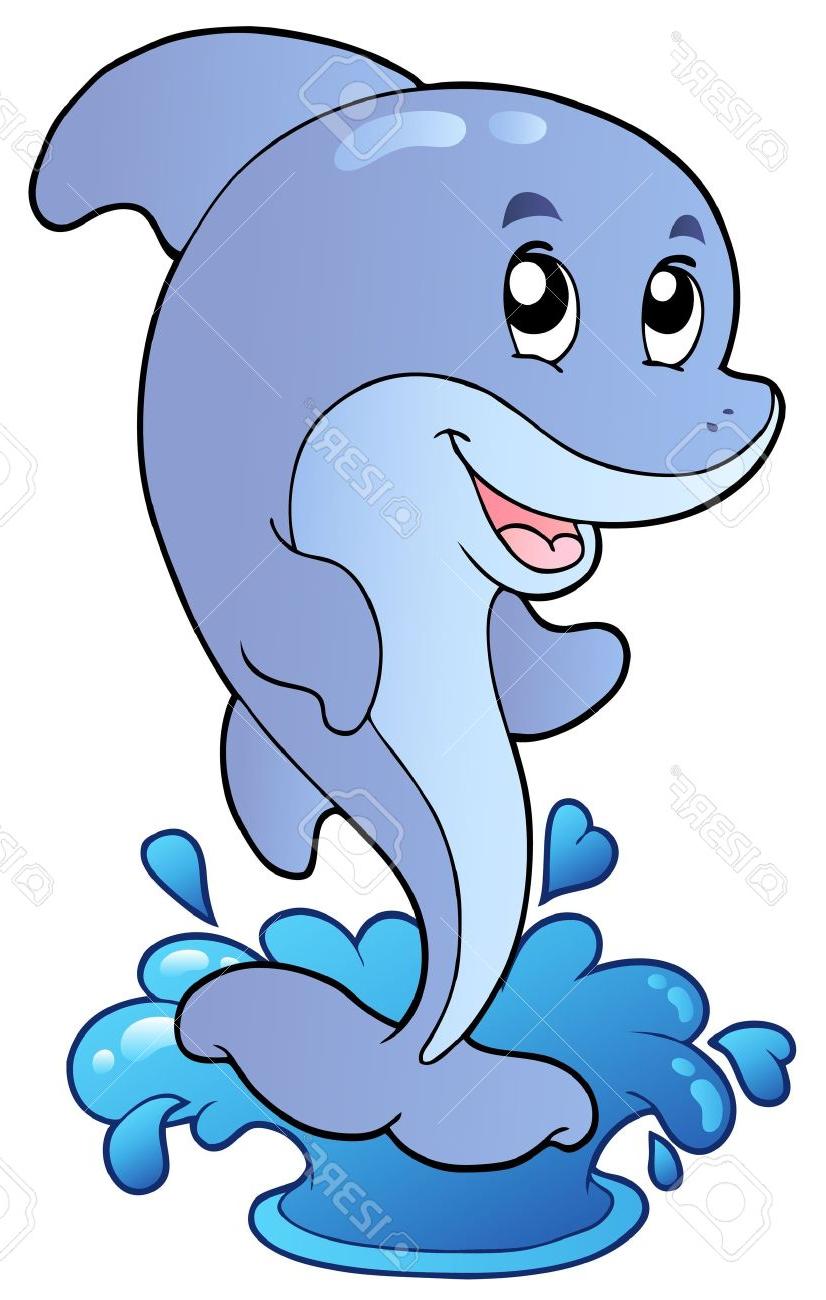 826x1300 Best 15 Cartoon Standing Dolphin Vector Illustration Library
