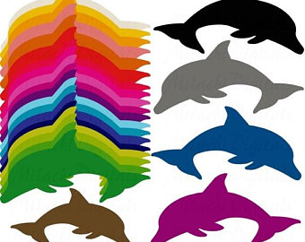340x270 Dolphin Clipart Etsy