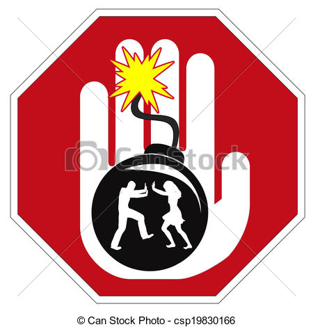 450x470 Stop Domestic Violence. Couple Must Finish Attacking Each Stock