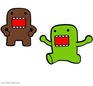 300x275 Domo Kun Car Magnets Set Brown Domo Kun Large Magnet +green