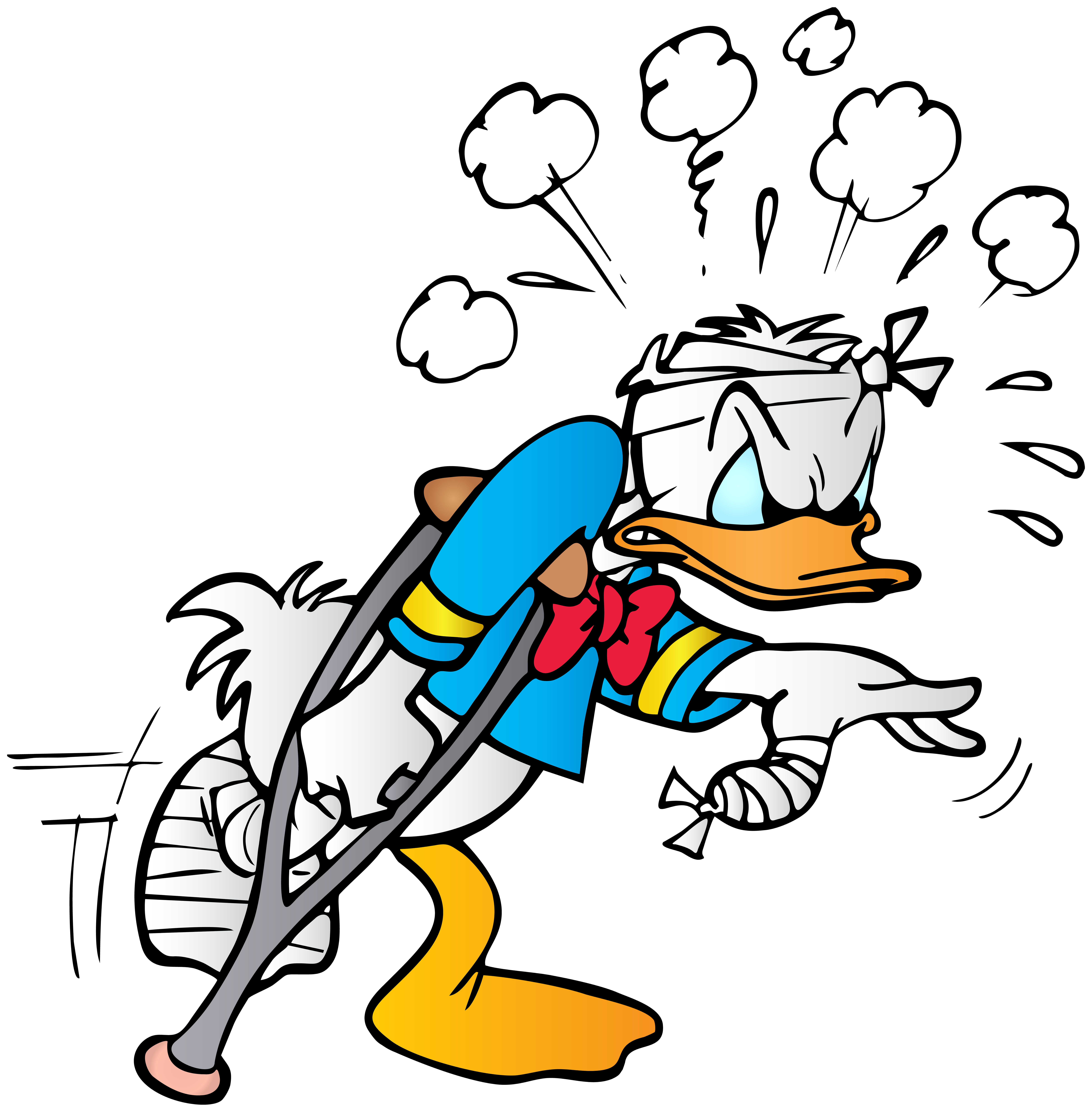 7859x8000 Donald Duck With Crutch Free Png Clip Art Imageu200b Gallery